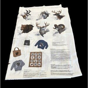 CRANSTON: Call of the Wild APPLIQUES - for Pillows, Clothing, Totes Fabric Deer